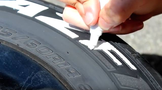 Diy Car Tyre Paint Marker Pen Motorcycle Permanent White